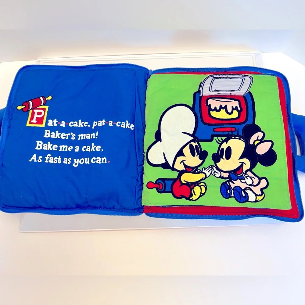Disney Soft Fabric Zippered Book with Four Nursery Rhymes and Lift/Pull Pages.
